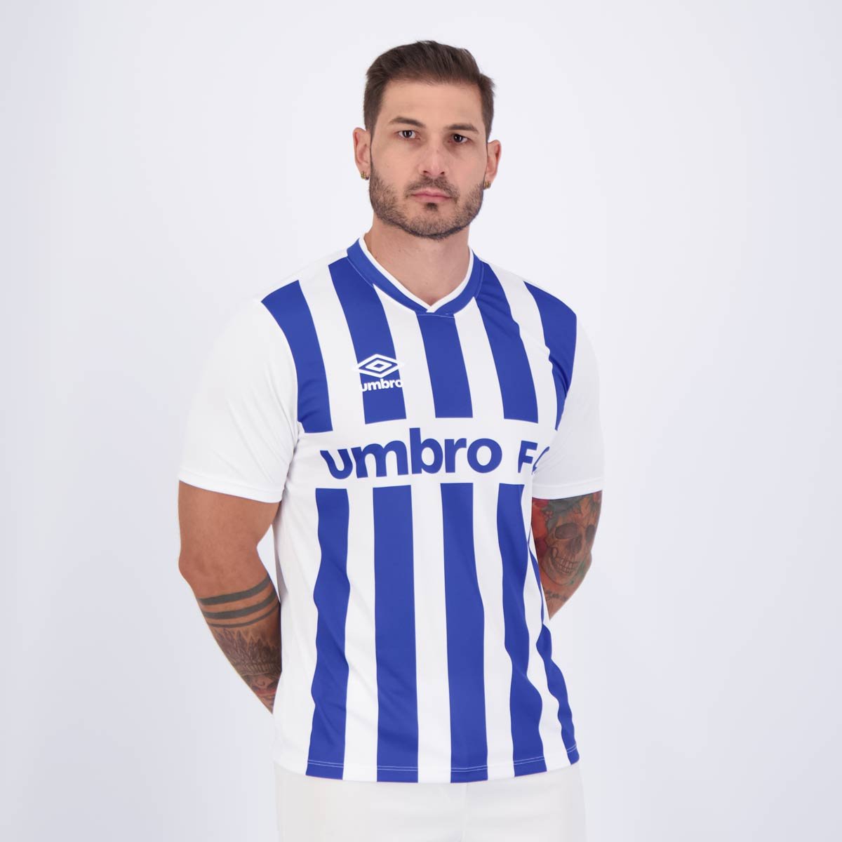 Camisa Umbro Sponsor Branca e Azul Branco/Azul 2