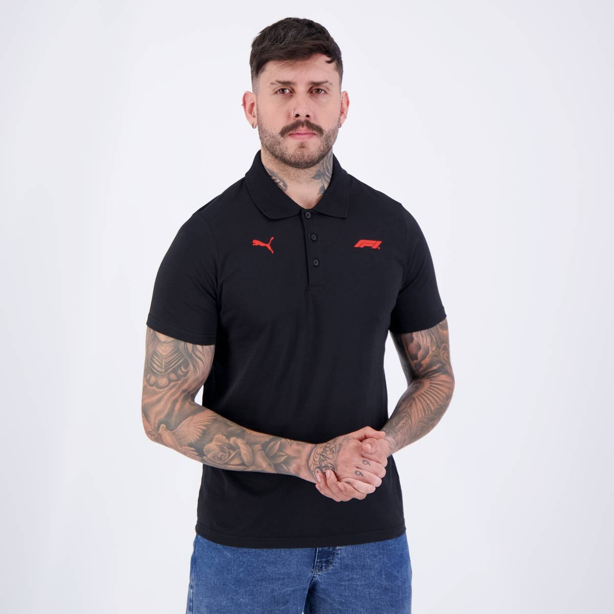 Polo Puma F1 ESS Logo Preta Preto 2