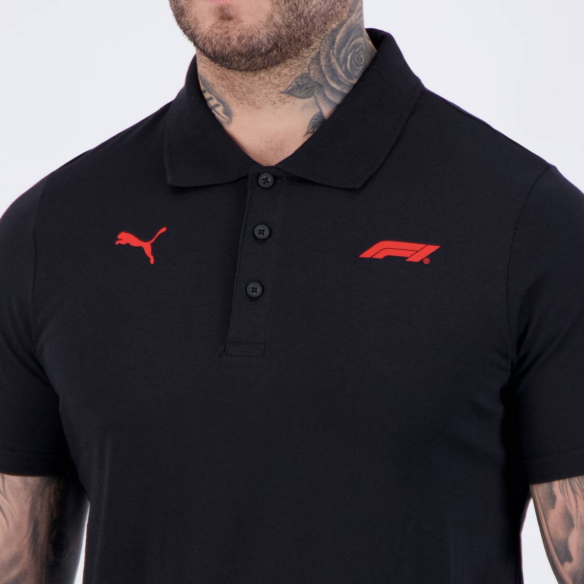 Polo Puma F1 ESS Logo Preta Preto 5