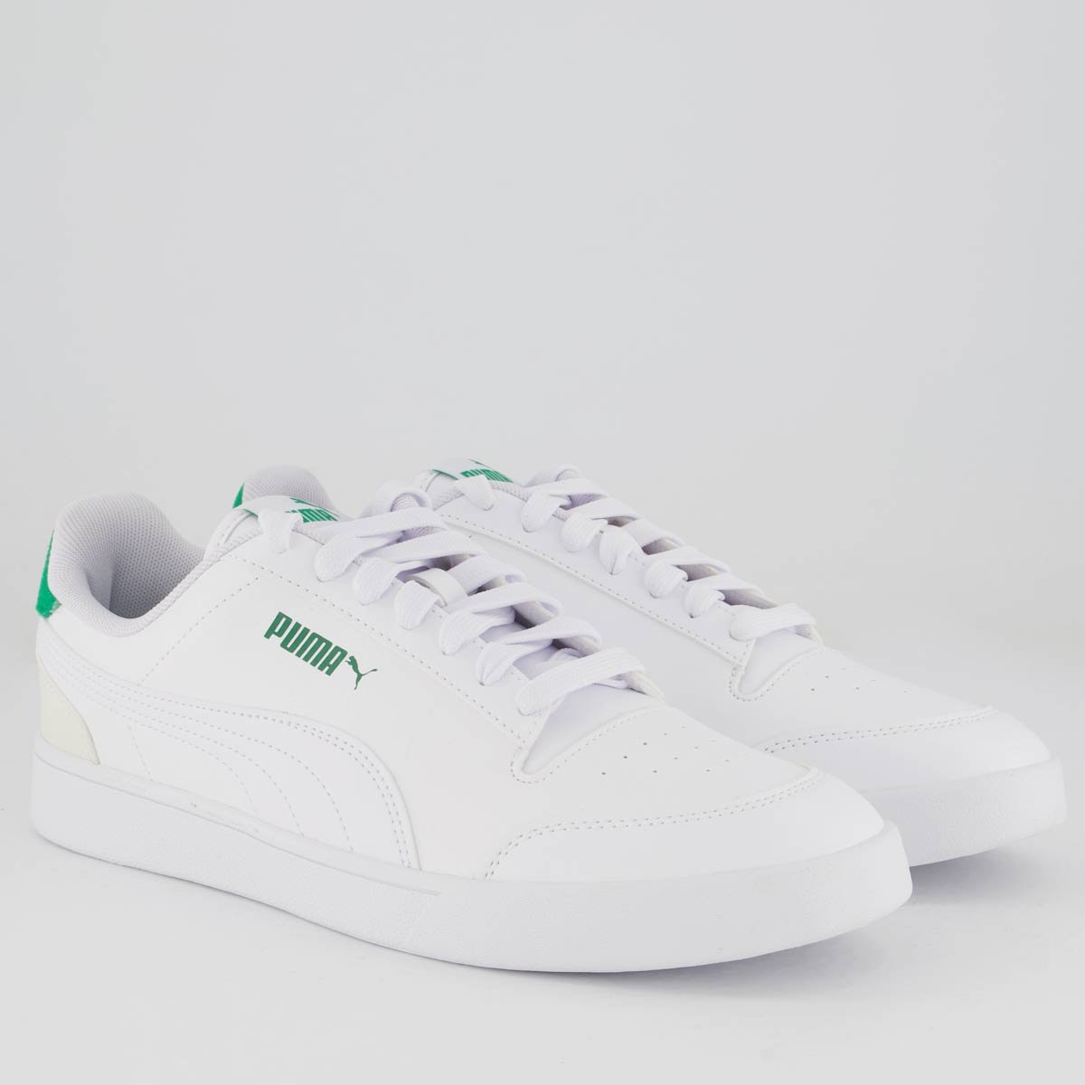 Tênis Puma Shuffle Branco e Verde Branco/Verde