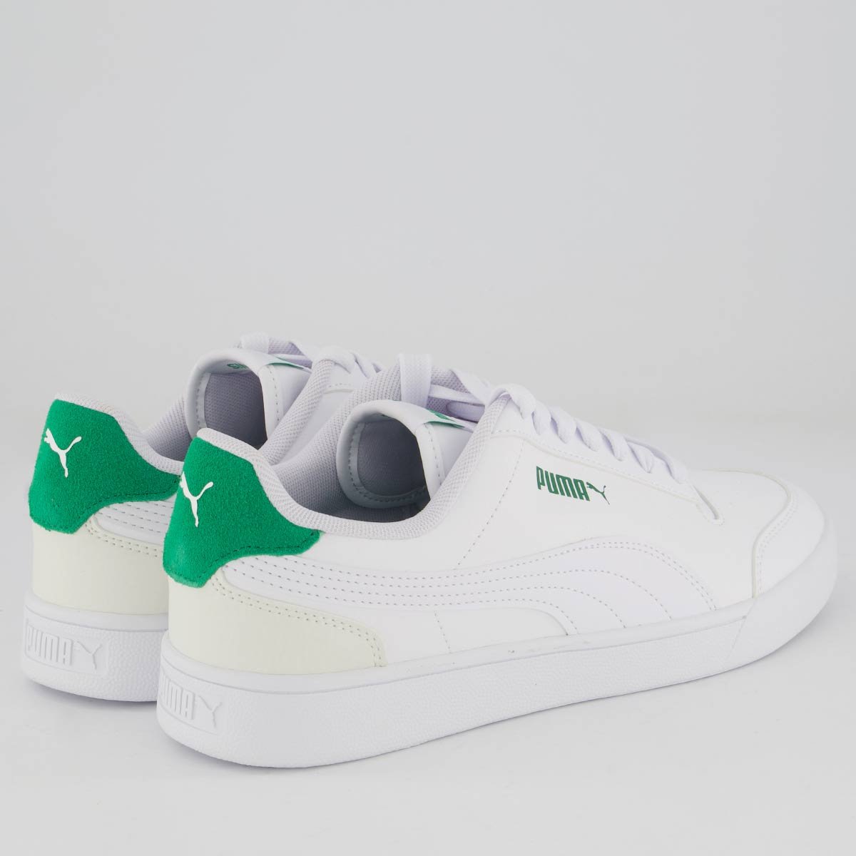 Tênis Puma Shuffle Branco e Verde Branco/Verde 3