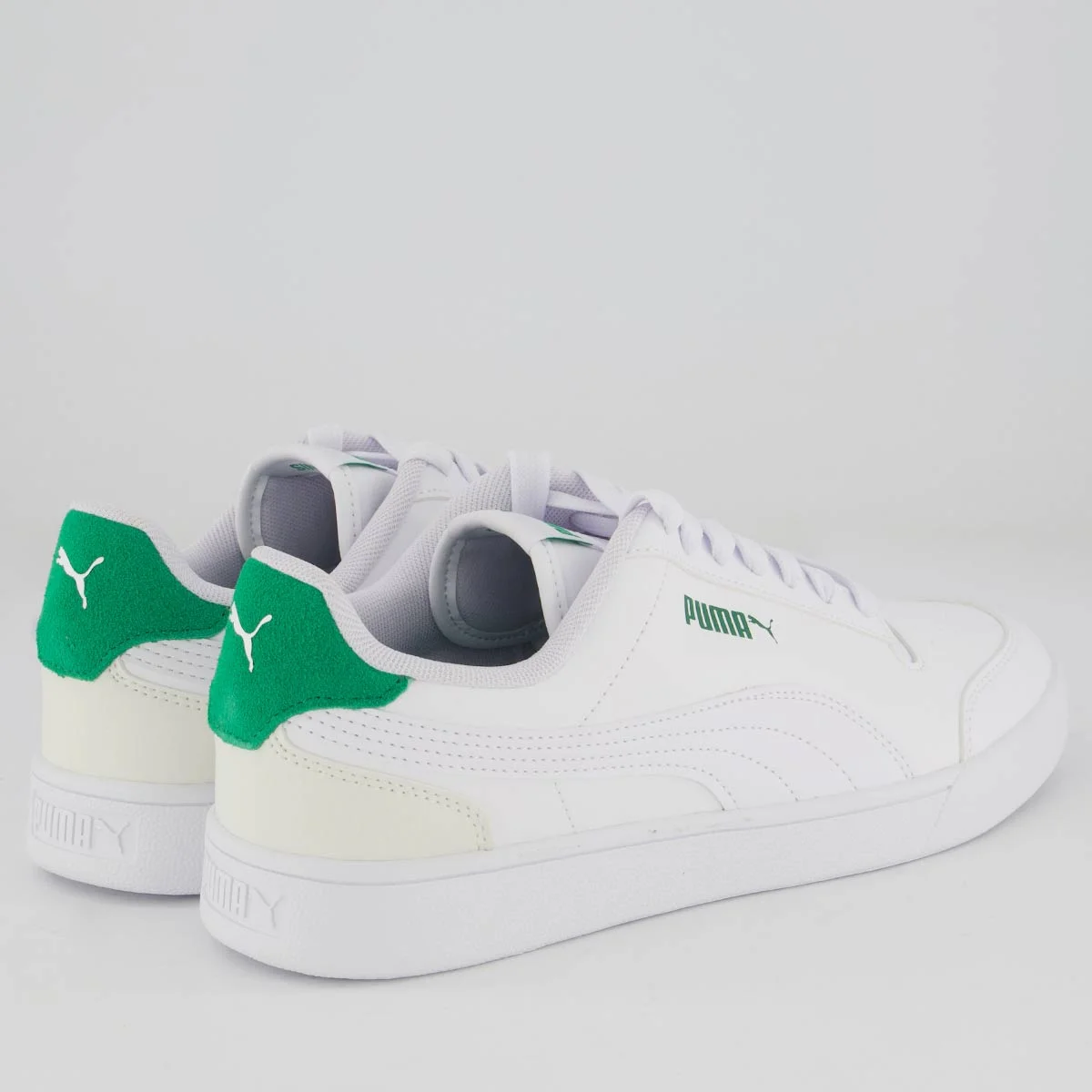 Tênis Puma Shuffle Branco e Verde Branco/Verde 3