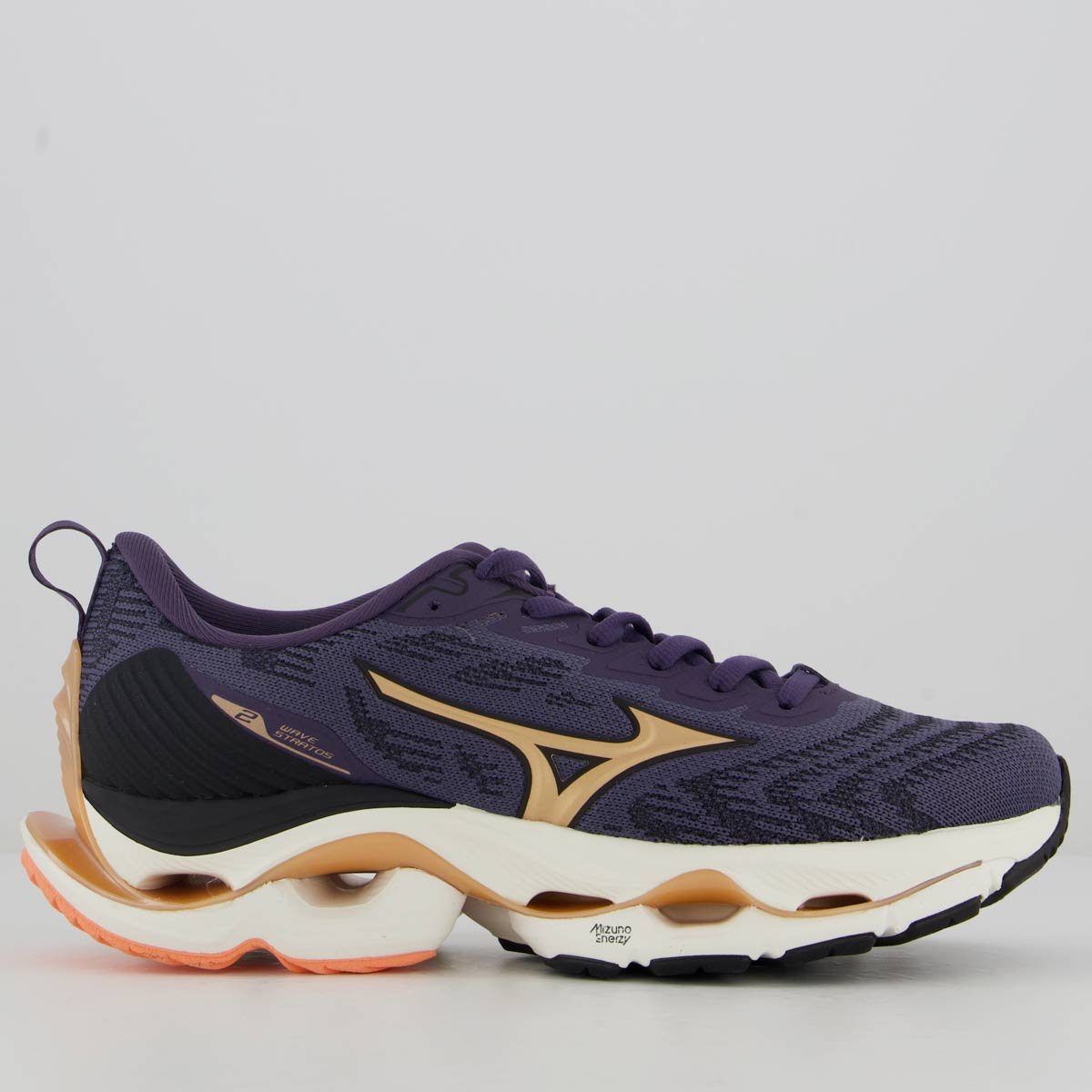Tênis Mizuno Wave Stratos 2 Feminino Marinho e Branco