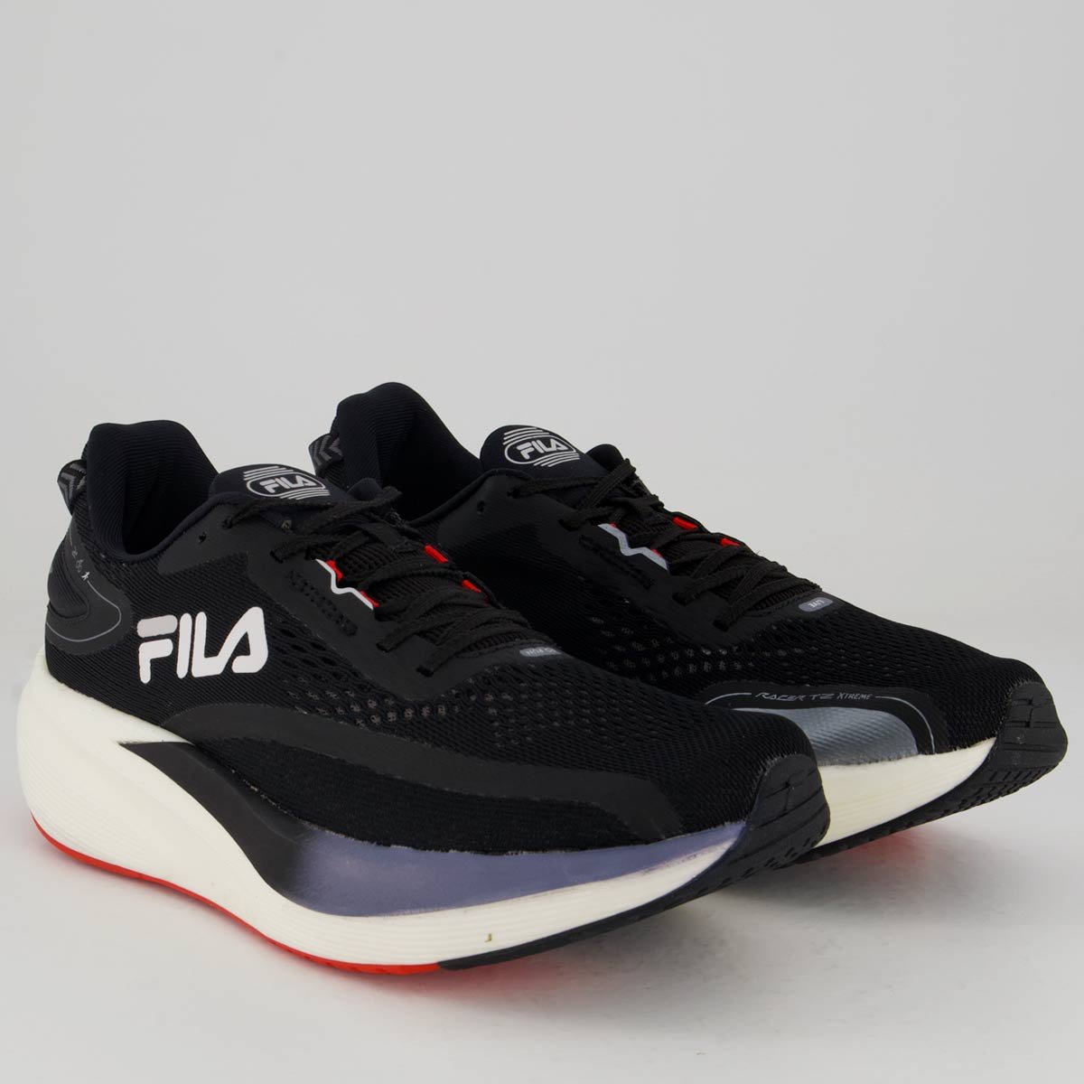 Tênis Fila Racer T2 Extreme Preto Azul Granito e Vermelho Preto/Azul 2