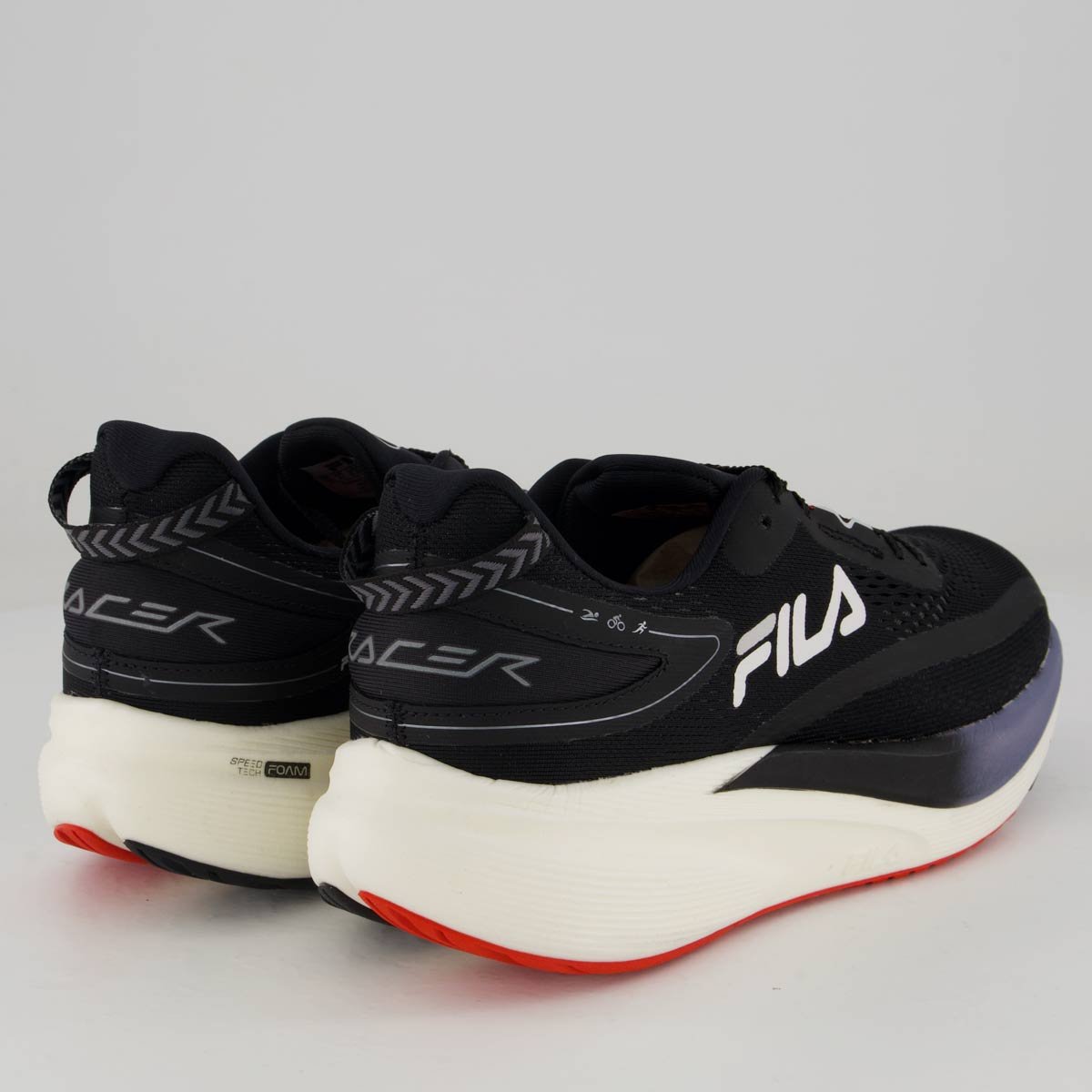 Tênis Fila Racer T2 Extreme Preto Azul Granito e Vermelho Preto/Azul 3