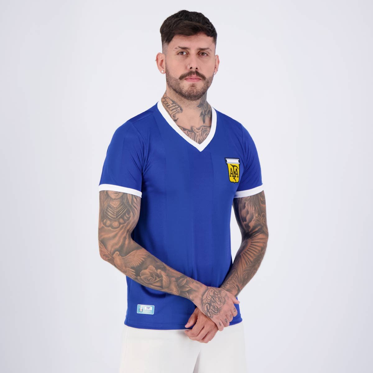 Camisa Argentina Retrô Copa 1986 Azul Azul 2