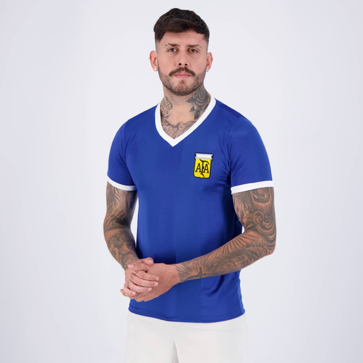Camisa Argentina Retrô Copa 1986 Azul Azul 3