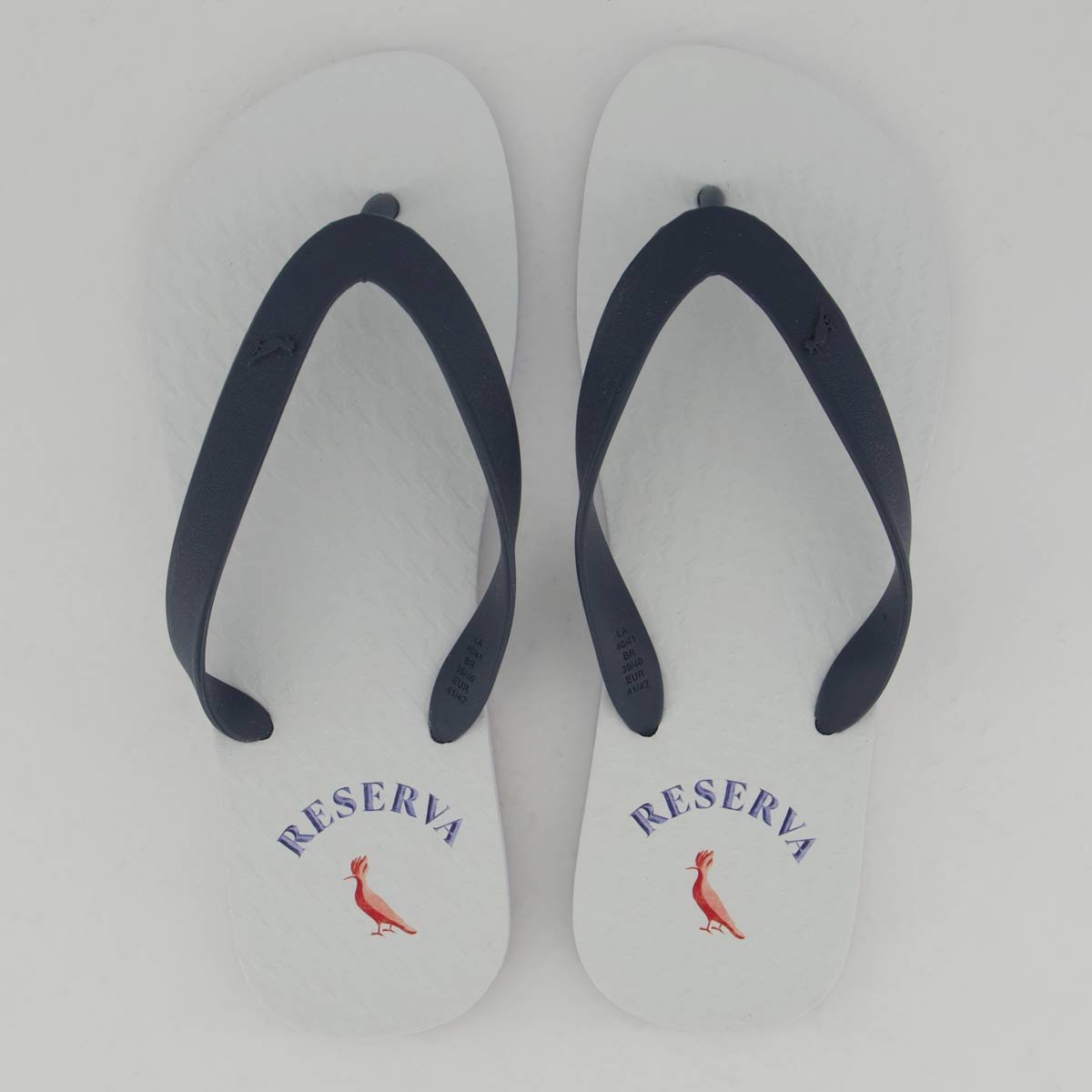 Chinelo Reserva Yatch Branco e Marinho Branco/Azul 1
