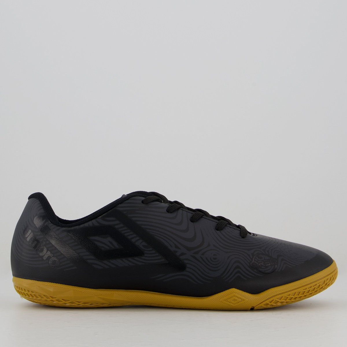 Chuteira Umbro Orbit Futsal Preta e Marrom Preto/Marrom 1