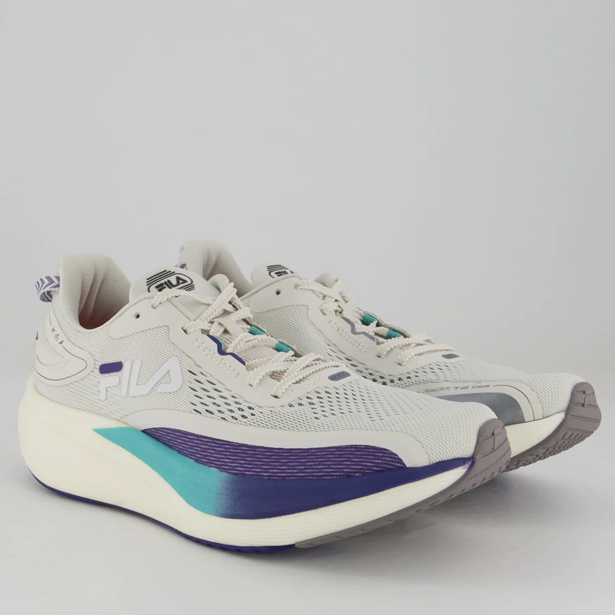 Tênis Fila Racer T2 Extreme Off White e Azul Branco/Azul 2