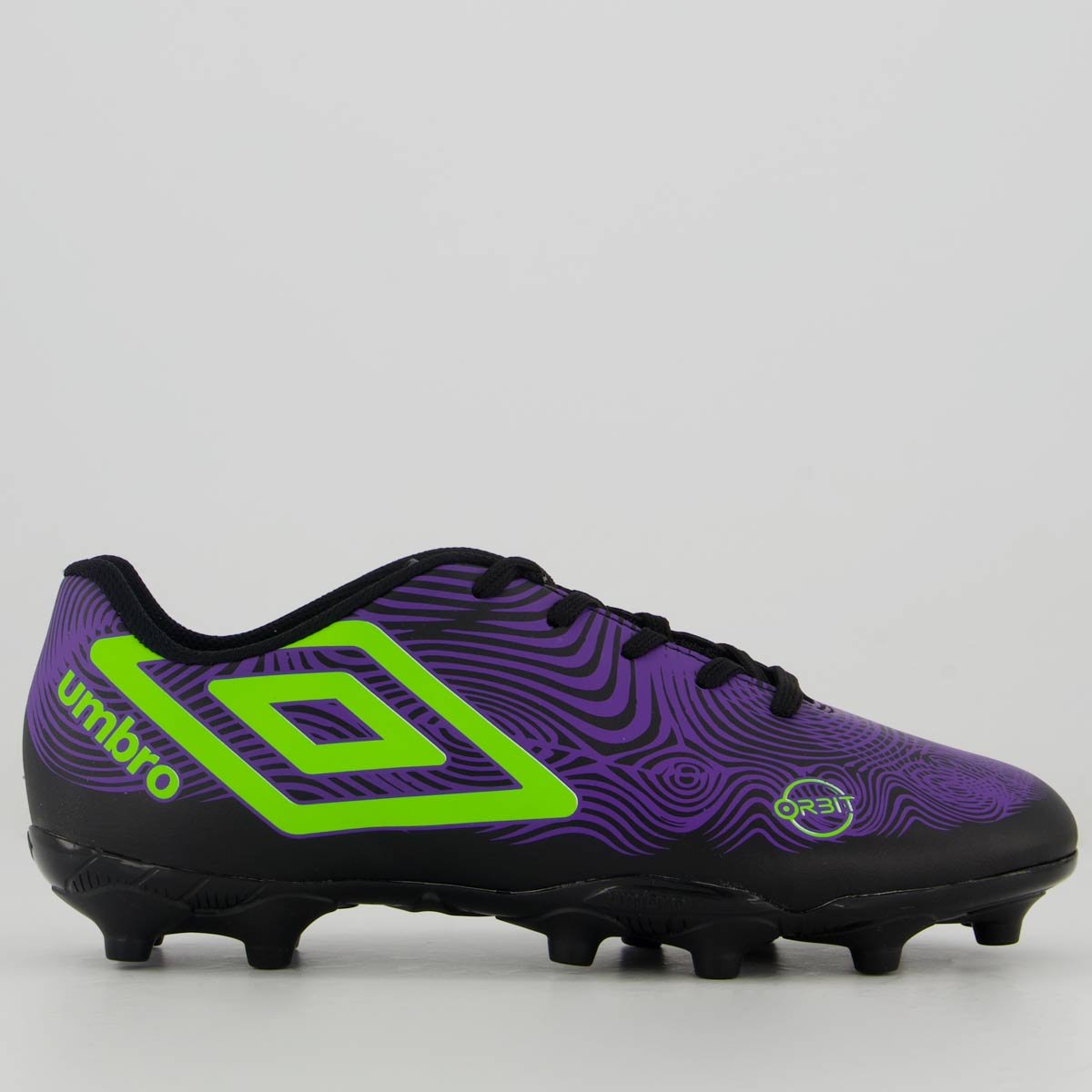 Chuteira Umbro Orbit Campo Juvenil Preta e Verde