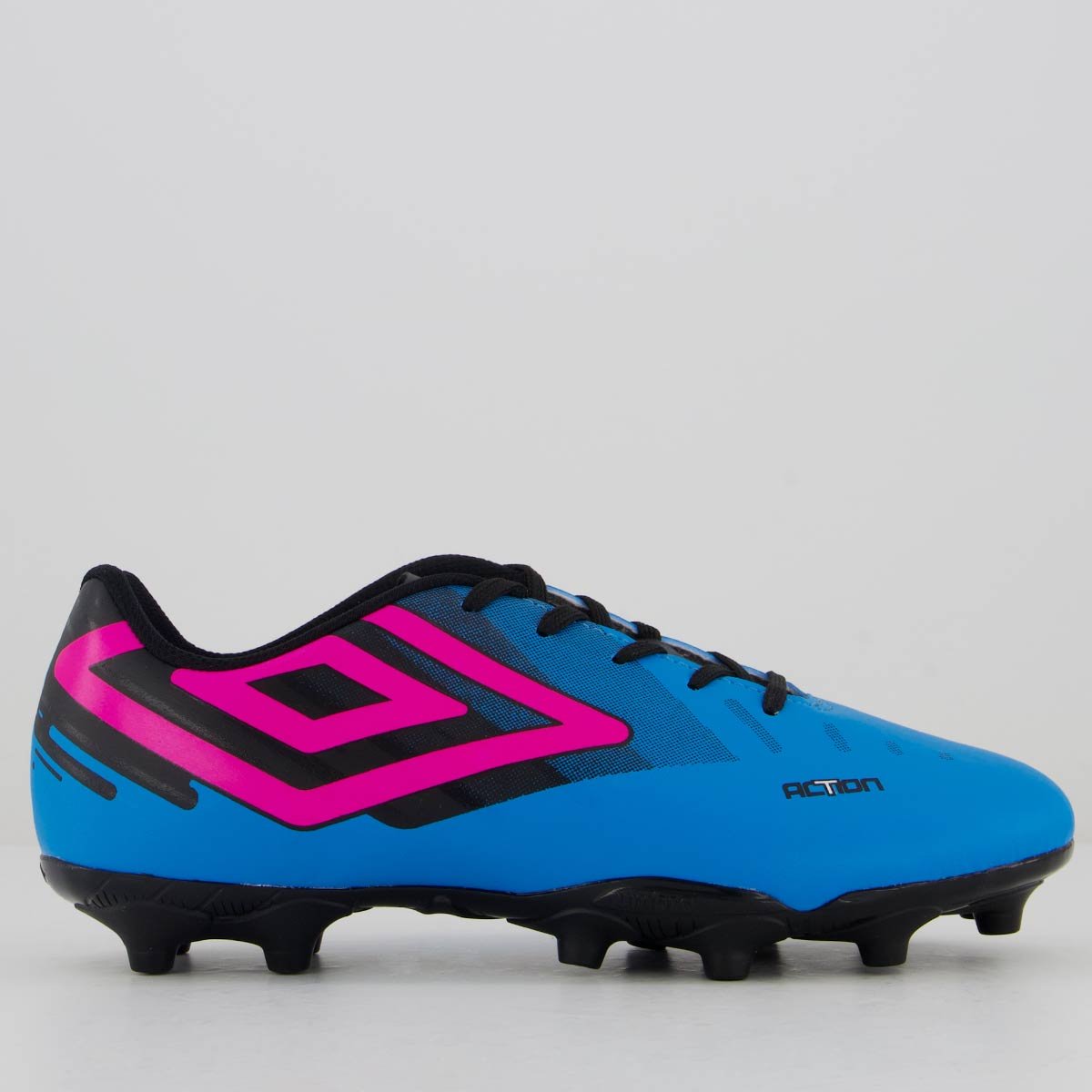 Chuteira Umbro Action Campo Juvenil Azul e Rosa Azul/Rosa 1