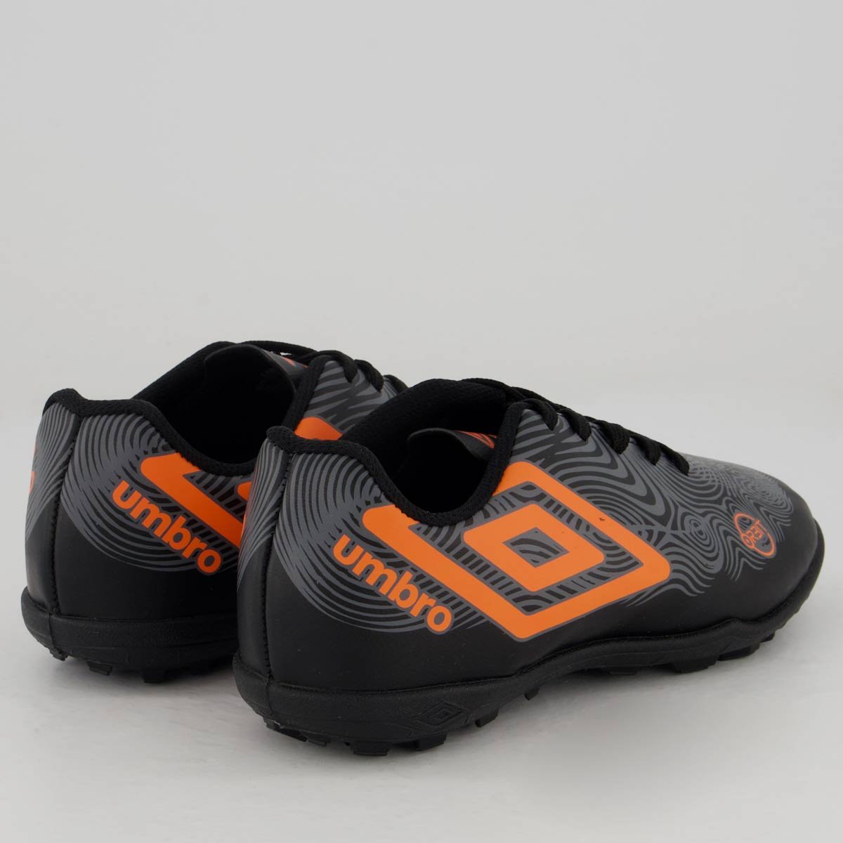 Chuteira Umbro Orbit Society Juvenil Preta e Laranja Preto/Laranja 3