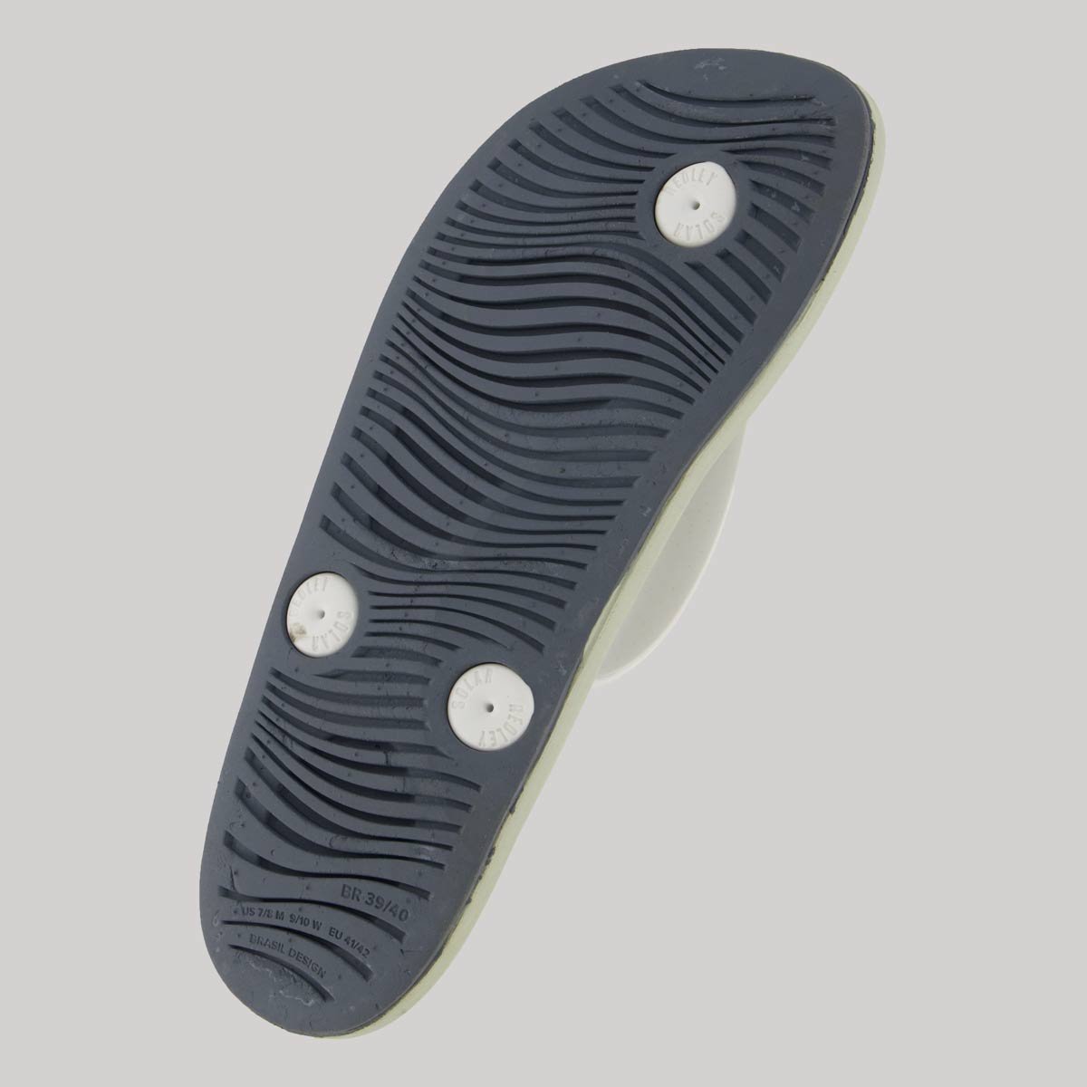 Chinelo Redley Solar Branco e Cinza Branco/Cinza 5