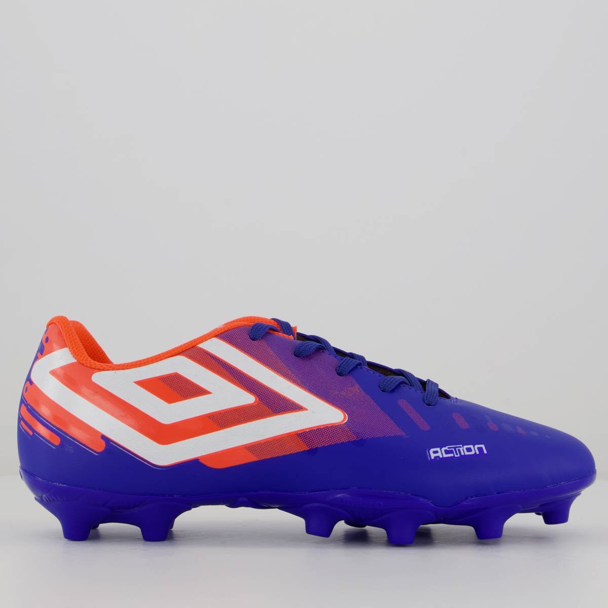 Chuteira Umbro Action Campo Azul e Laranja Azul/Laranja 1
