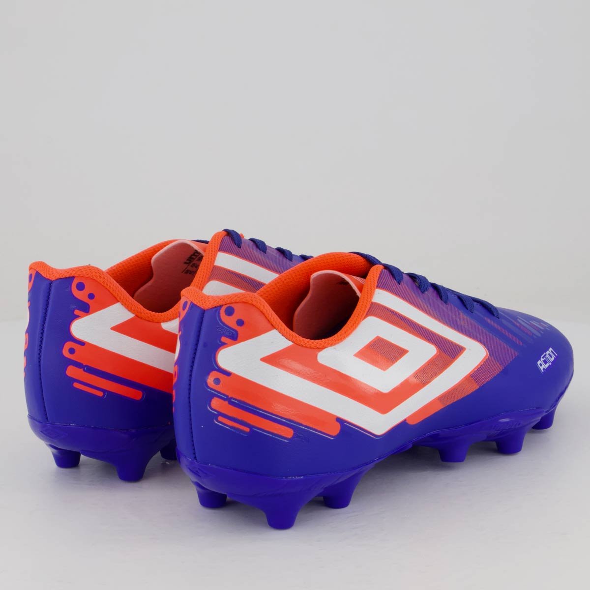 Chuteira Umbro Action Campo Azul e Laranja Azul/Laranja 3