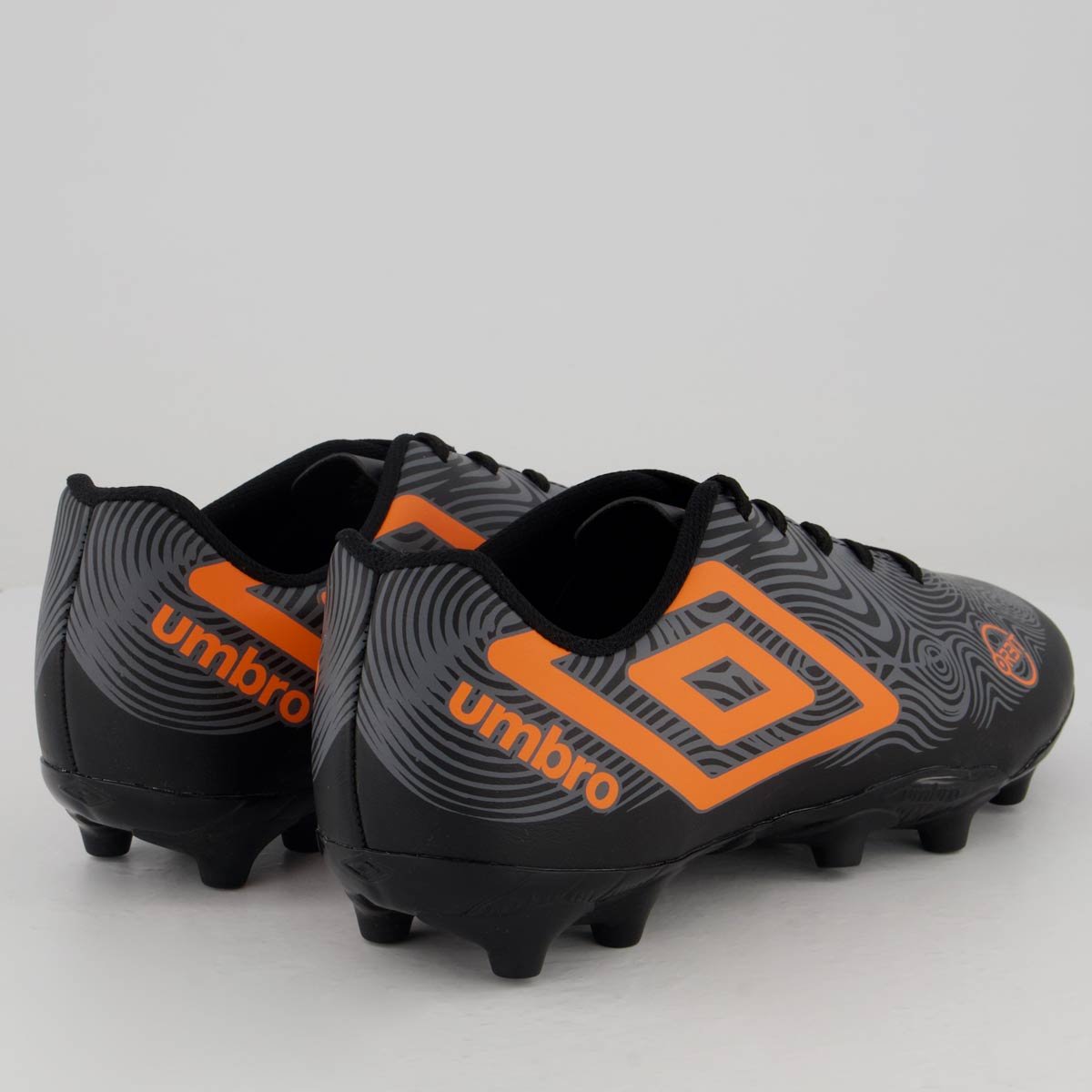 Chuteira Umbro Orbit Campo Preta e Laranja Preto/Laranja 3