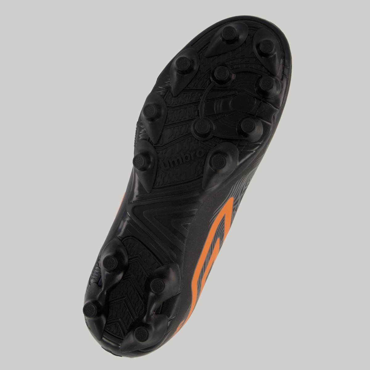 Chuteira Umbro Orbit Campo Preta e Laranja Preto/Laranja 5