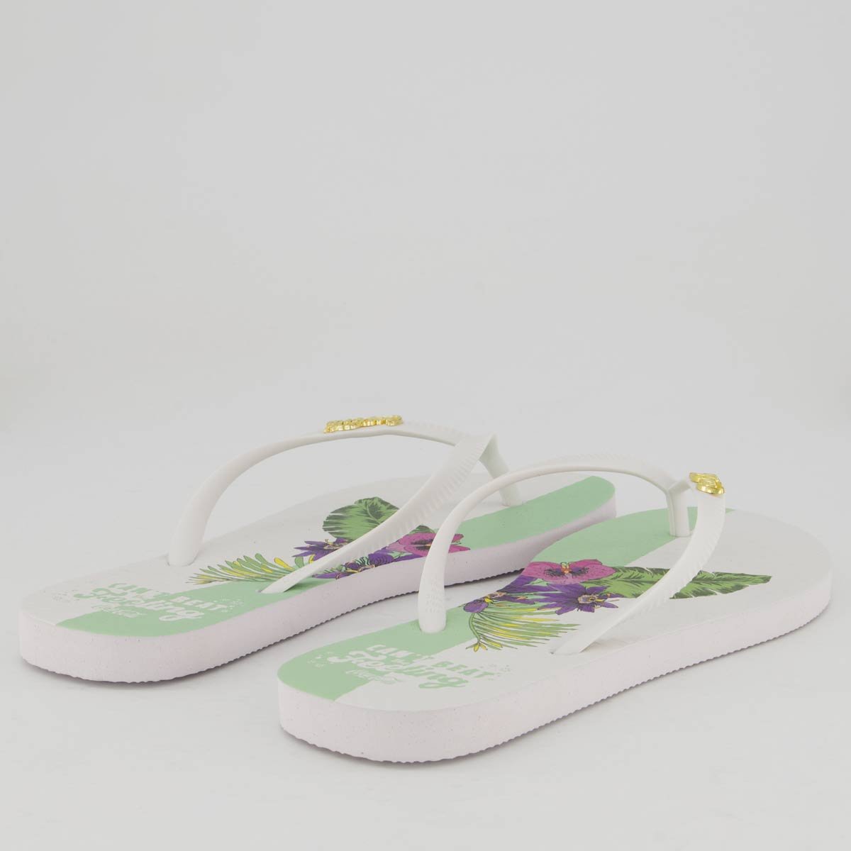 Chinelo Coca Cola Florals Feminino Branco Branco 4