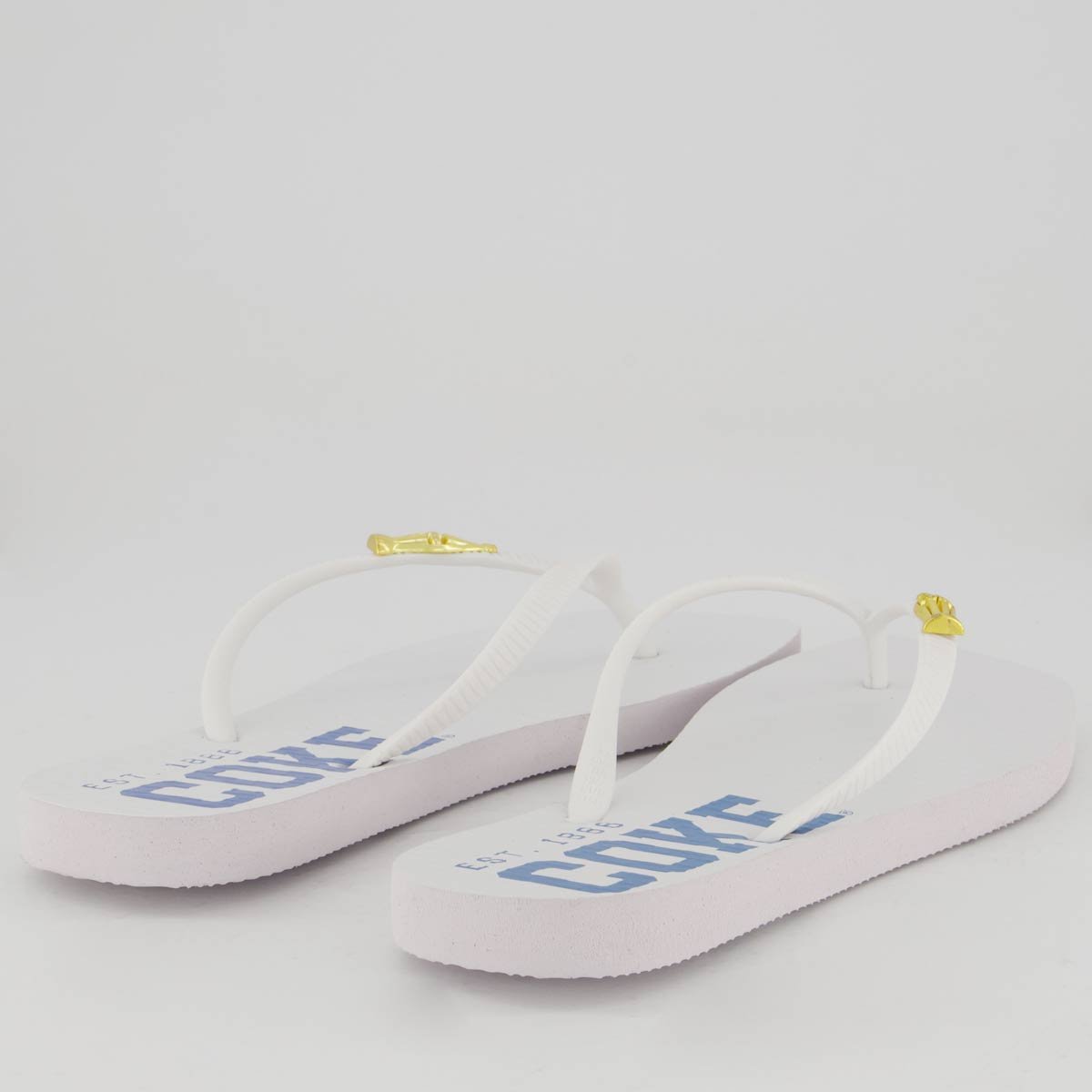 Chinelo Coca Cola Bianco Square Feminino Branco Branco 4