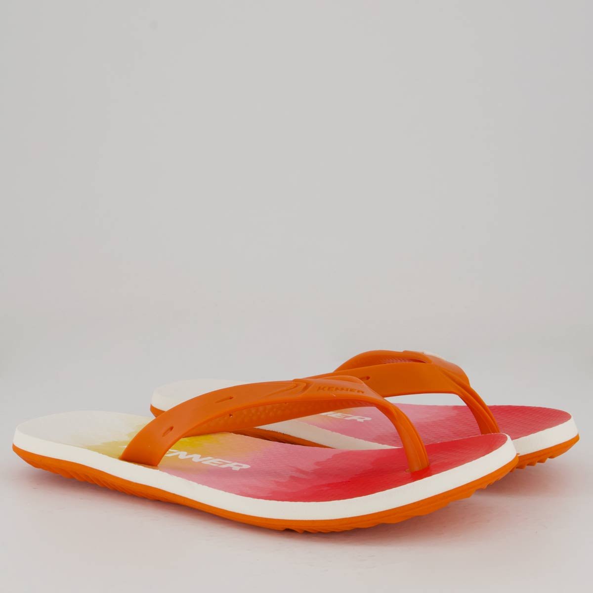 Chinelo Kenner Summer Laranja e Branco Laranja/Branco 3