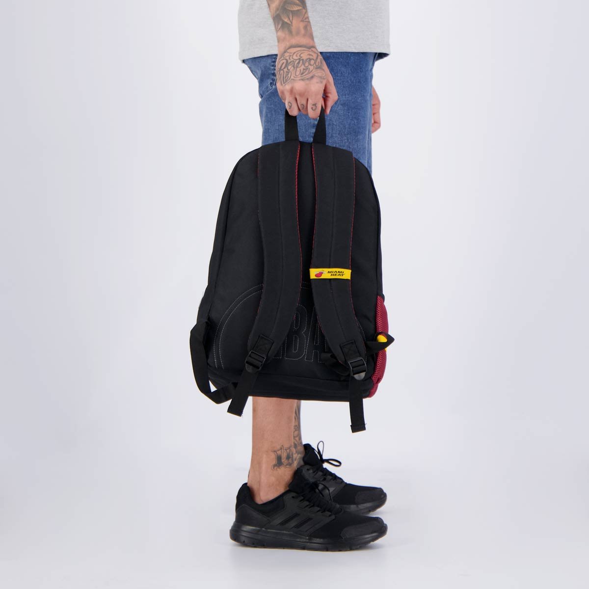 Mochila NBA Legend Miami Preta Preto 3