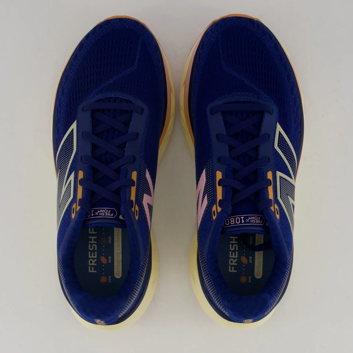 Tênis New Balance Fresh Foam X 1080 V14 Feminino Azul e Amarelo Azul/Amarelo 4