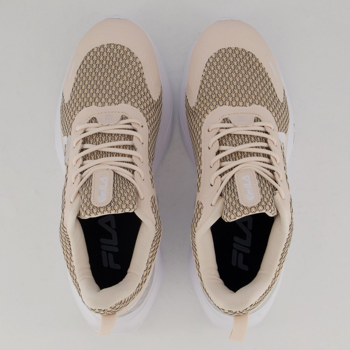 Tênis Fila Progress Lite Feminino Rosa e Cinza Creme 4