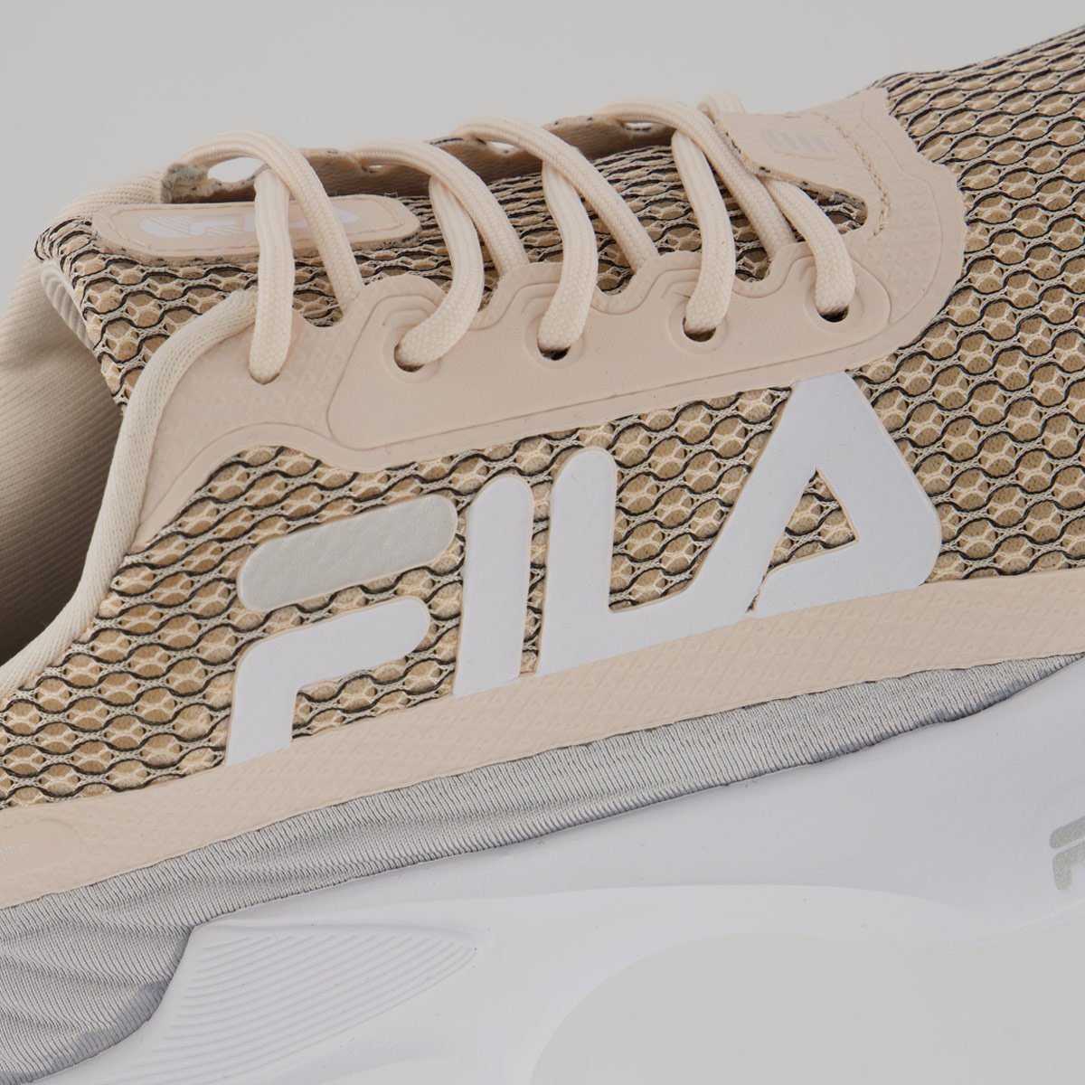 Tênis Fila Progress Lite Feminino Rosa e Cinza Creme 7