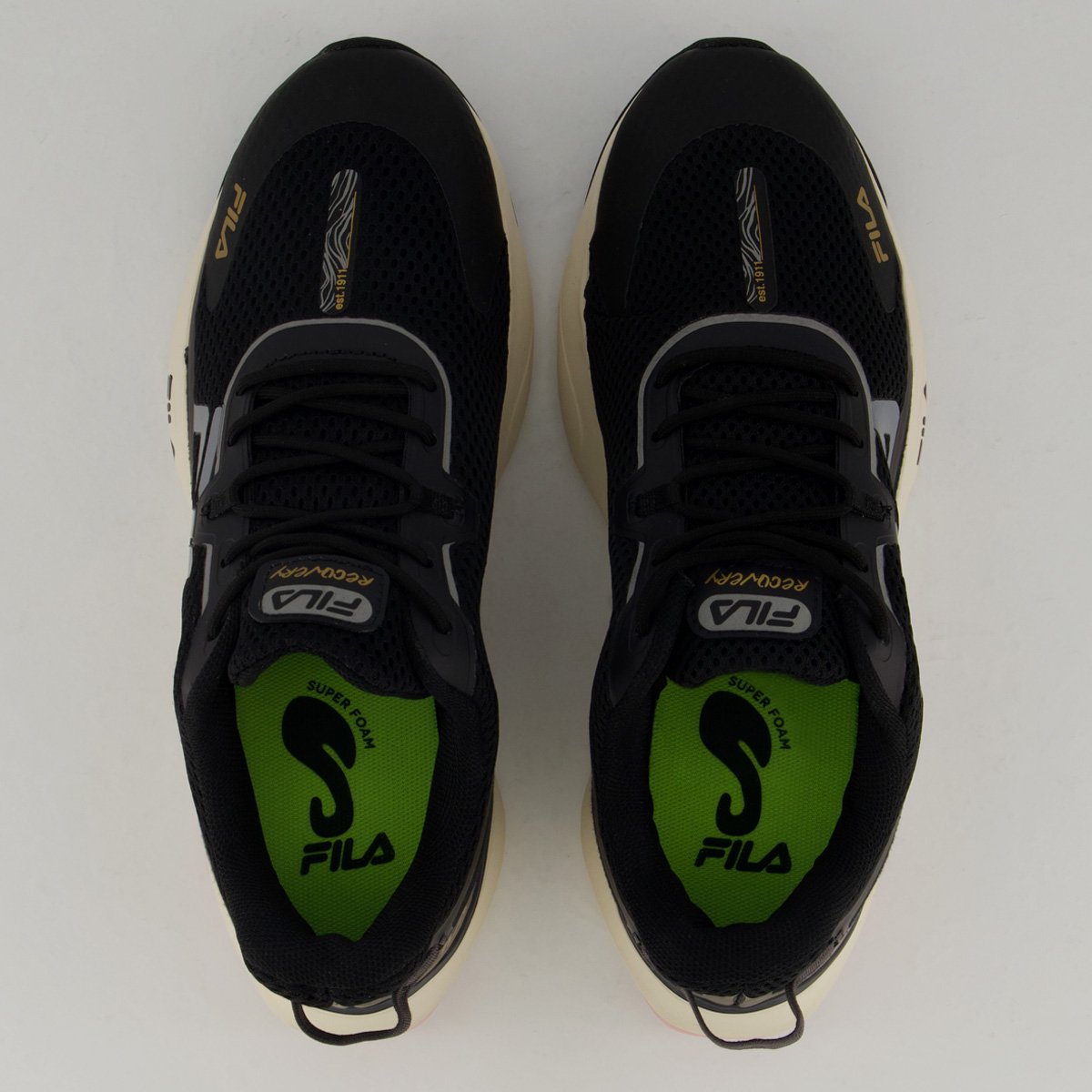 Tênis Fila Recovery Feminino Preto e Branco Preto/Branco 4