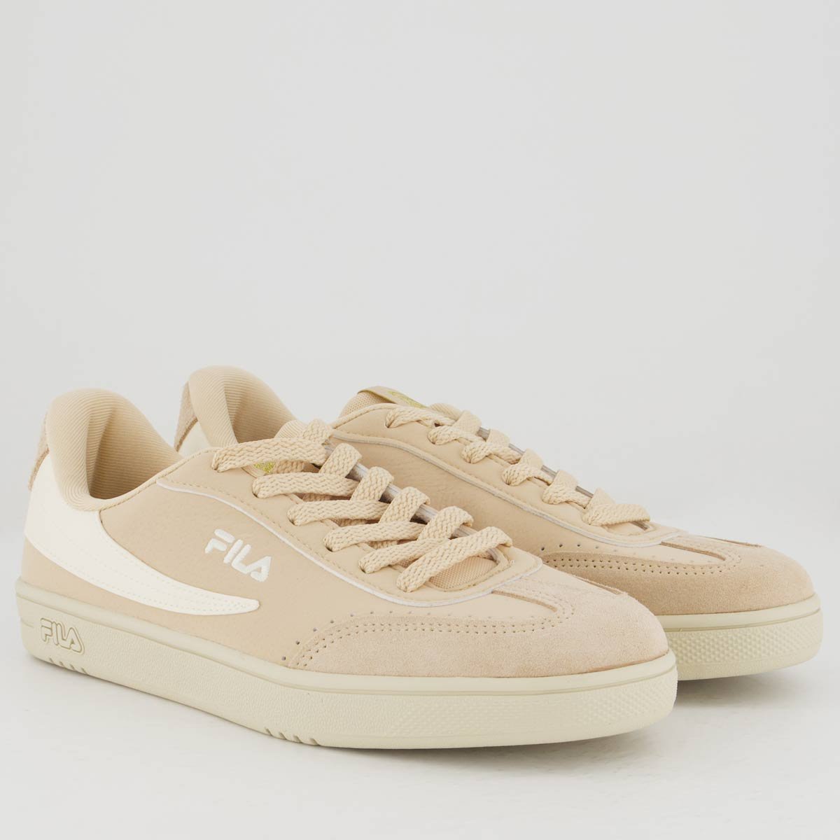 Tênis Fila Court 80 Feminino Bege e Dourado Bege/Dourado 2