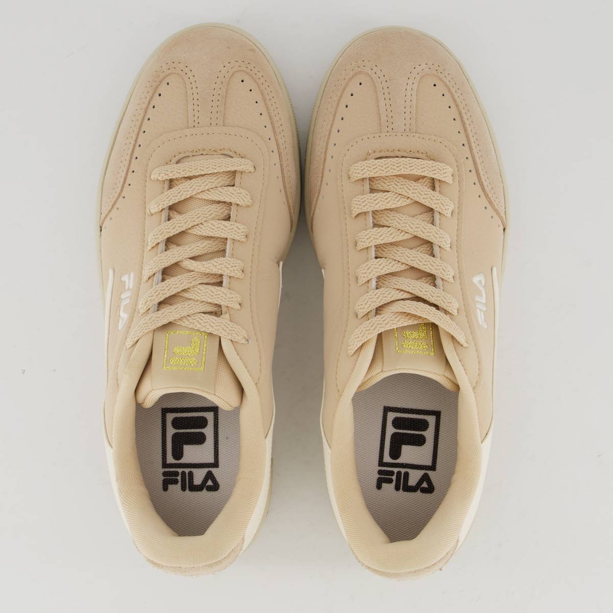 Tênis Fila Court 80 Feminino Bege e Dourado Bege/Dourado 4