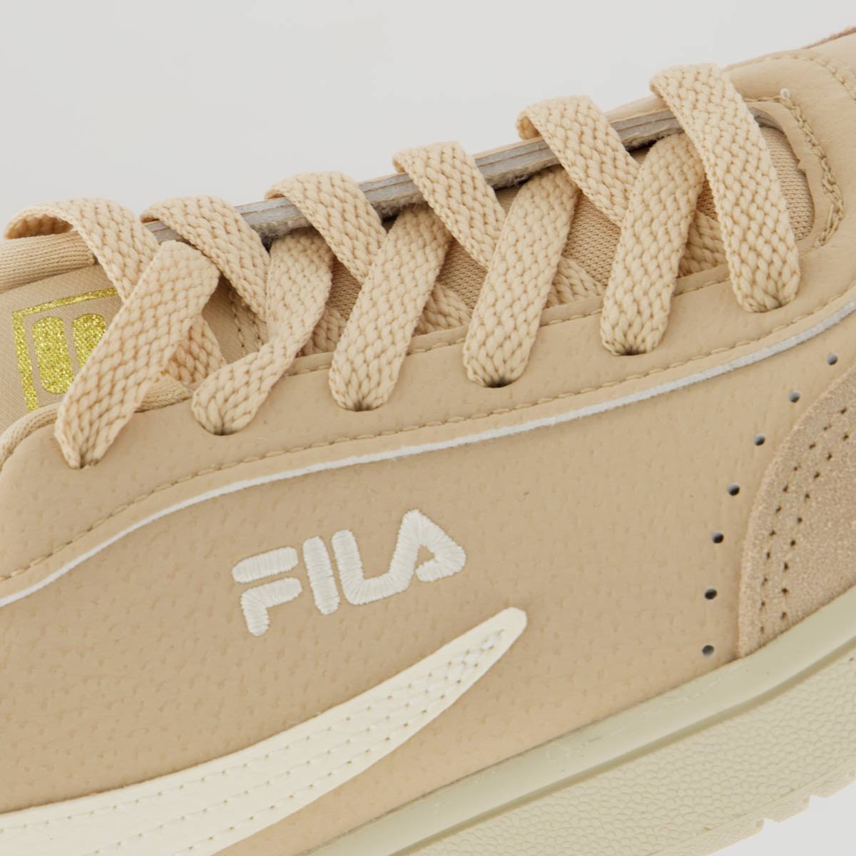 Tênis Fila Court 80 Feminino Bege e Dourado Bege/Dourado 7
