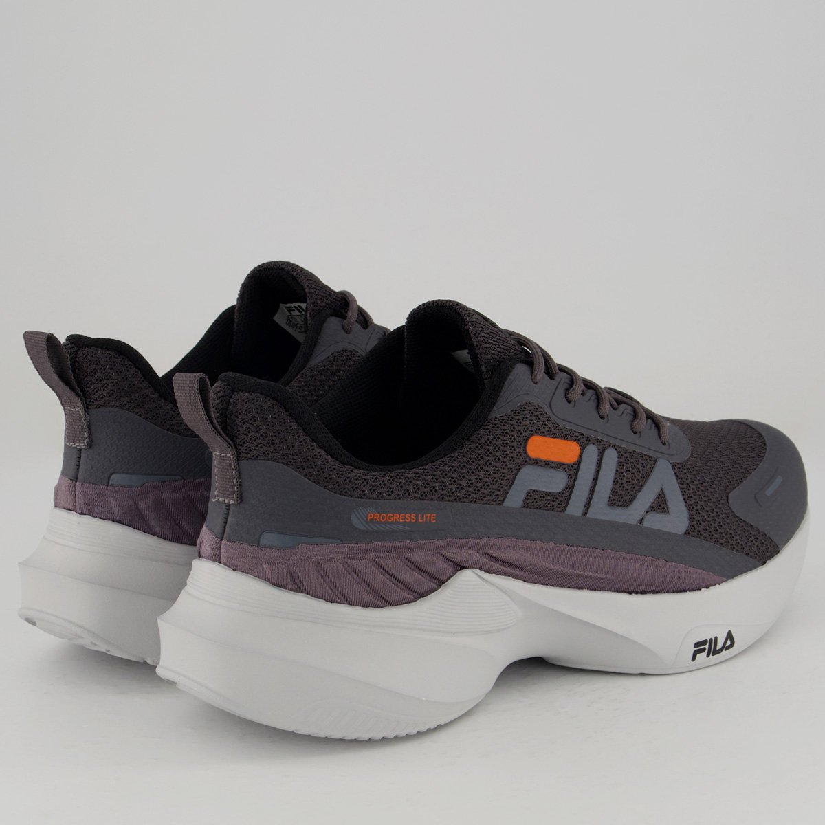 Tênis Fila Progress Lite Grafite e Laranja 3