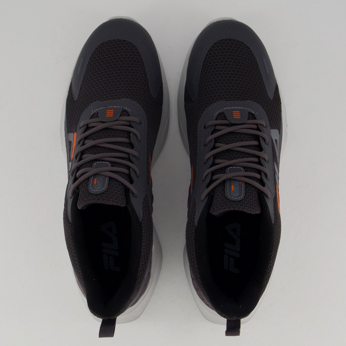 Tênis Fila Progress Lite Grafite e Laranja 4