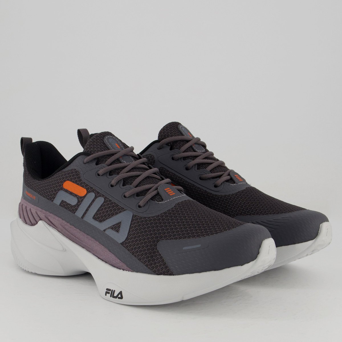 Tênis Fila Progress Lite Grafite e Laranja Grafite/Laranja 2