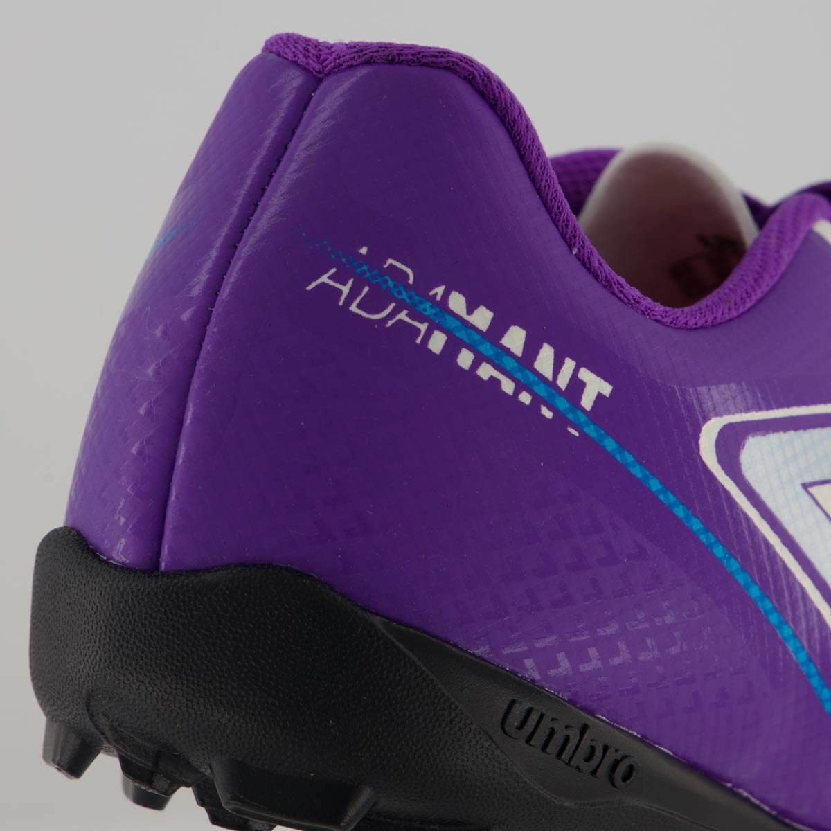 Chuteira Umbro Adamant Top Speed Society Juvenil Branca e Roxa Banco/Roxo 6