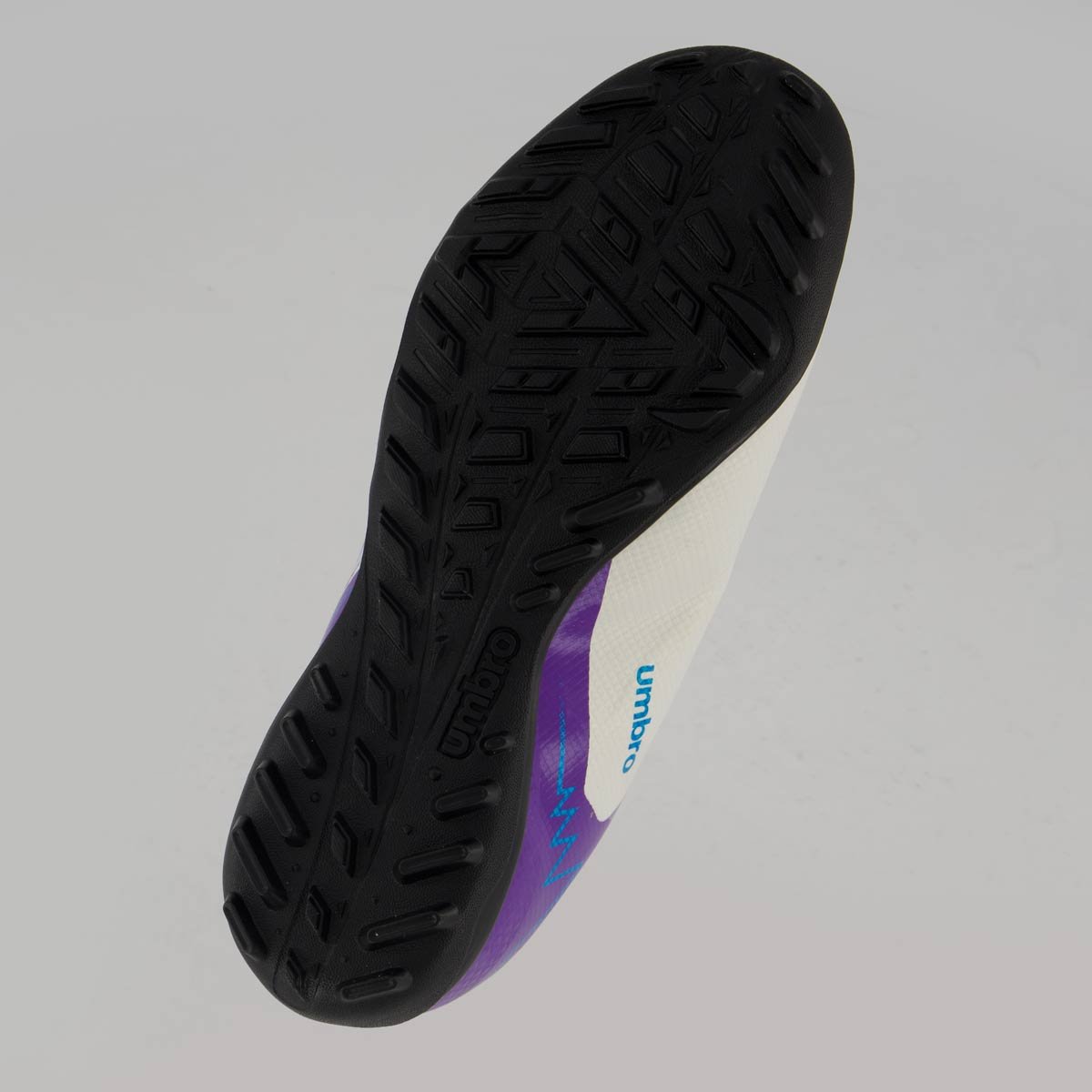 Chuteira Umbro Adamant Top Speed Society Juvenil Branca e Roxa Banco/Roxo 5