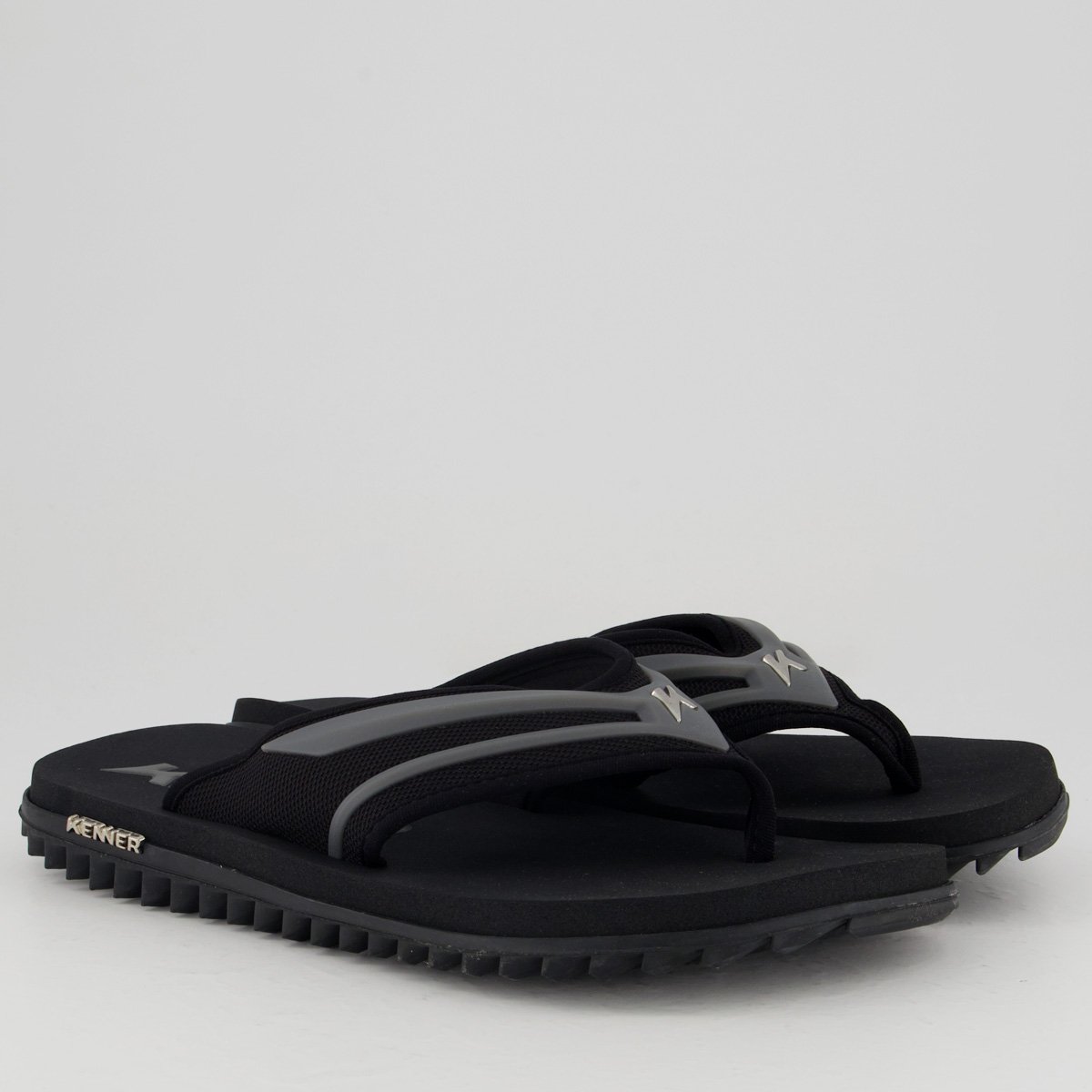 Chinelo Kenner Kivah New Force Preto e Cinza Preto/Cinza 3