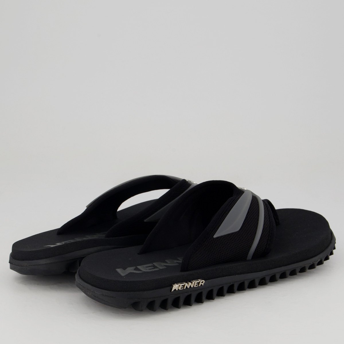 Chinelo Kenner Kivah New Force Preto e Cinza Preto/Cinza 4