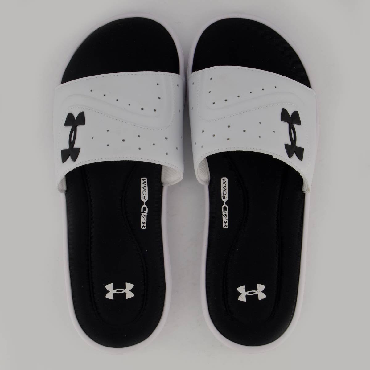 Chinelo Under Armour Ignite VI SE Branco e Preto Branco/Preto 1