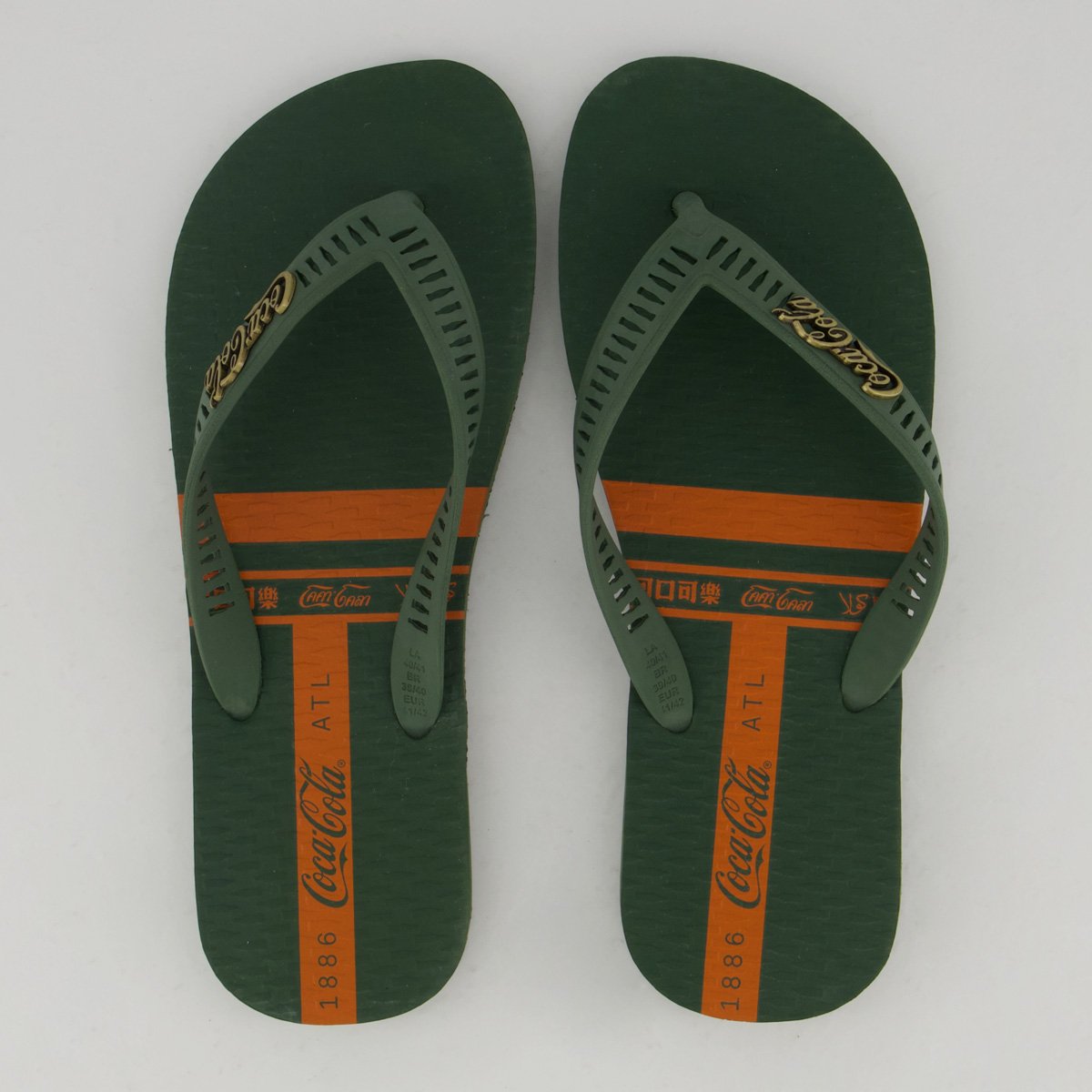Chinelo Coca Cola Perpendicular Verde Verde 1