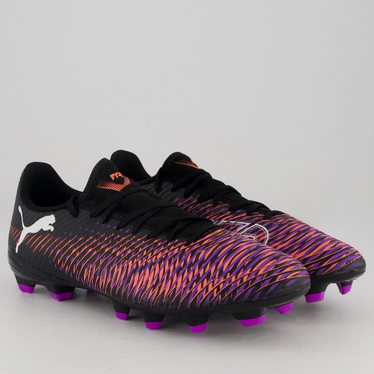 Chuteira Puma Future 8 Neymar Play FG/AG Campo Preta e Roxa Preto/Roxo 2