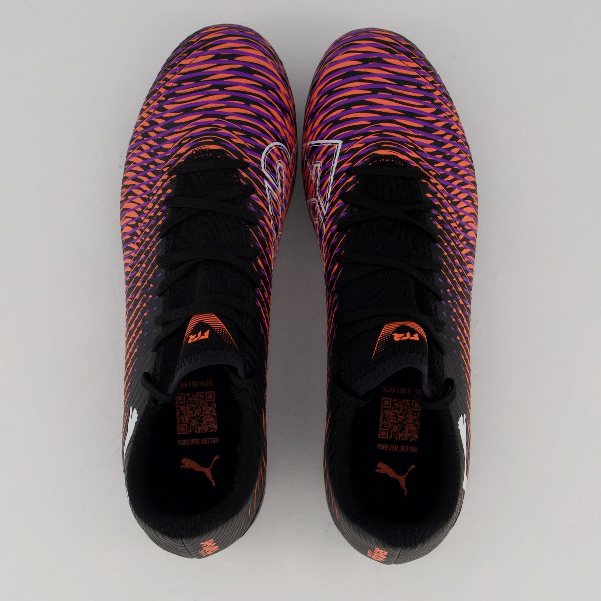Chuteira Puma Future 8 Neymar Play FG/AG Campo Preta e Roxa Preto/Roxo 4