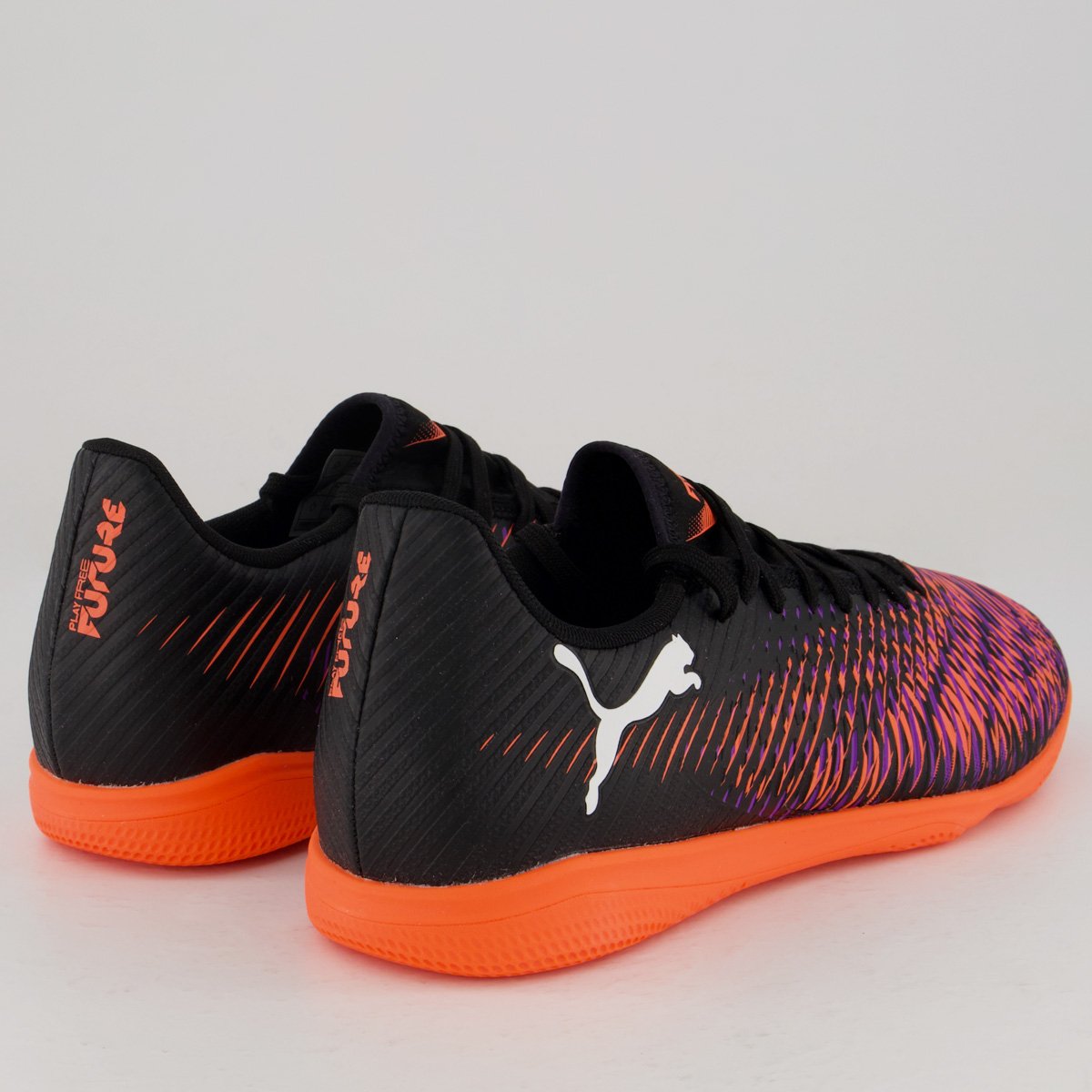 Chuteira Puma Future 8 Neymar Play IT Futsal Preta e Laranja Preto/Laranja 3
