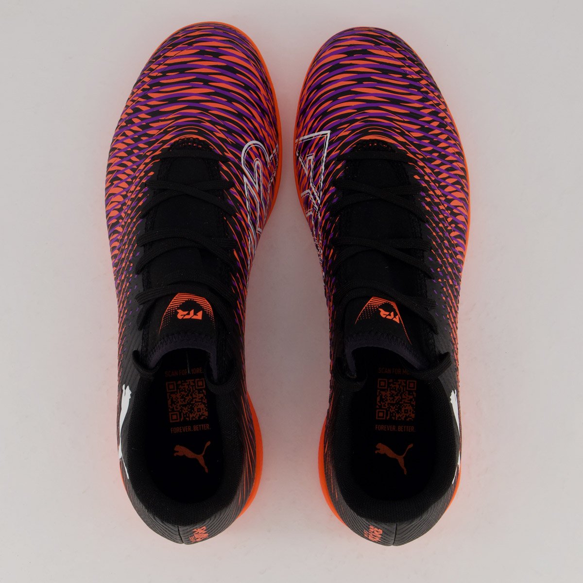 Chuteira Puma Future 8 Neymar Play IT Futsal Preta e Laranja Preto/Laranja 4