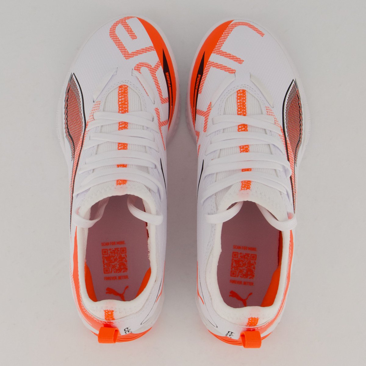 Chuteira Puma Ultra 5 Match IT + Mid Futsal Juvenil Branca Branco 4