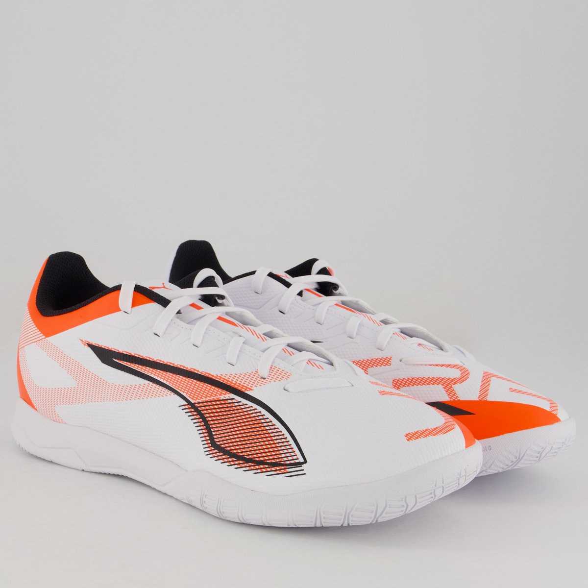 Chuteira Puma Ultra 5 Play IT Futsal Branca e Laranja Branco/Laranja 2