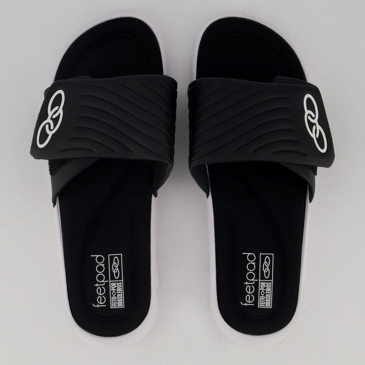 Chinelo Olympikus Melbourne 2 Preto e Branco Preto/Branco 1
