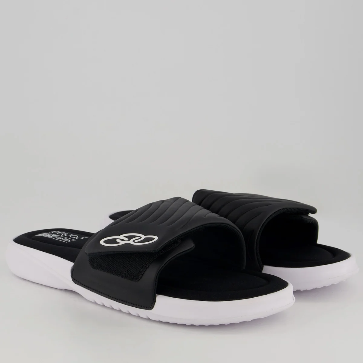 Chinelo Olympikus Melbourne 2 Preto e Branco Preto/Branco 3